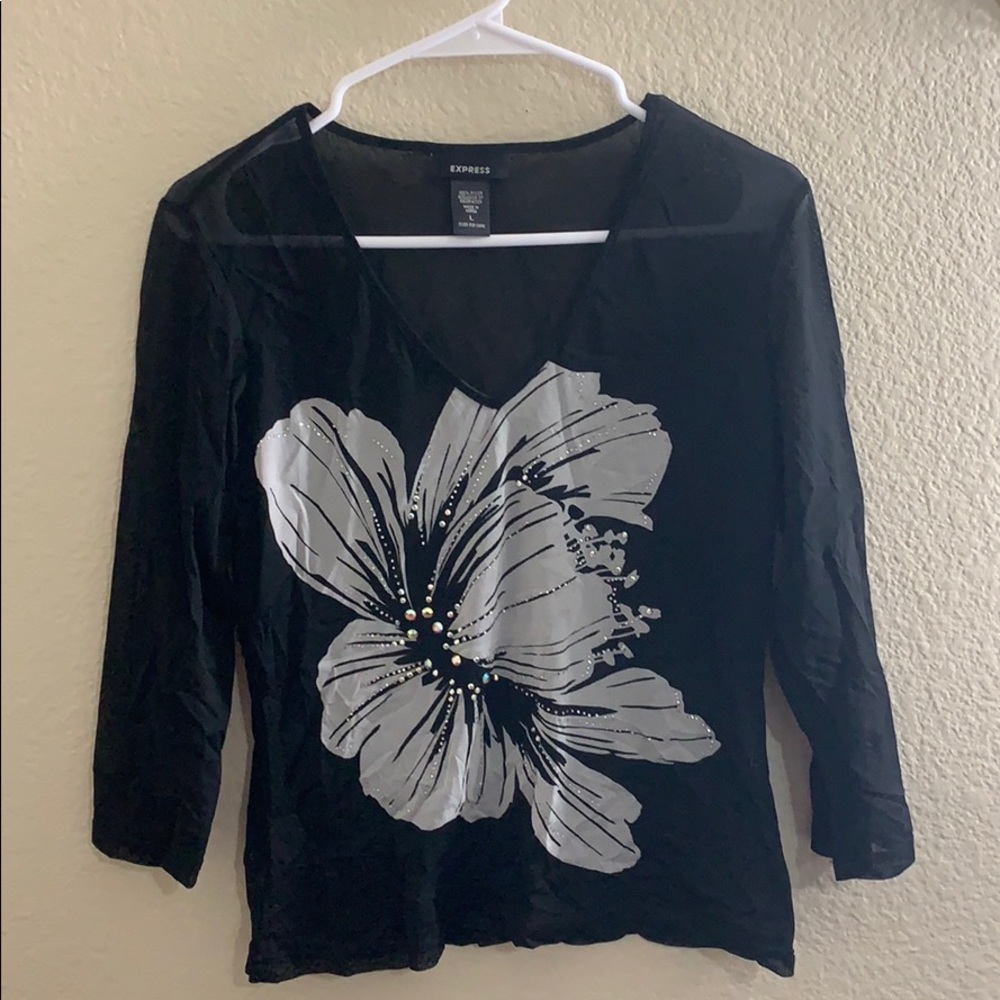 Black Floral Shirt